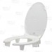 Bemis 3L2150T (White) 3" Lift Medic-Aid Plastic Elongated Toilet Seat w/ DuraGuard, Heavy-Duty