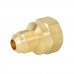 3/8" Flare x 1/2" Female NPT Threaded Brass Adapter