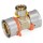 1" x 1" x 1/2" PEX Press Tee, Lead-Free Bronze