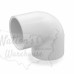 1-1/2" Barbed Insert x 1-1/2" Female NPT 90° PVC Elbow, Sch 40, Gray