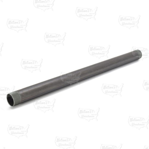 1-1/2" x 18" Black Pipe Nipple