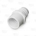 1-1/4" Barbed Insert x 1-1/4" Spigot (1" Socket) Nesting PVC Adapter, Sch 40, White