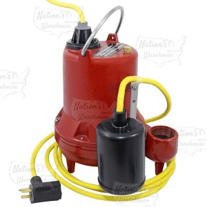 Automatic High Temperature Sump Pump (200F) w/ Wide Angle Float Switch, 10' cord, 4/10HP, 115V