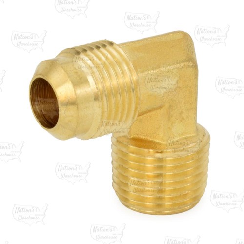 1/2" Flare x 1/2" MNPT Brass 90° Elbow