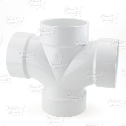 4" PVC DWV Double Sanitary Tee