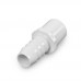 3/4" Barbed Insert x 3/4" Spigot (1/2" Socket) Nesting PVC Adapter, Sch 40, White