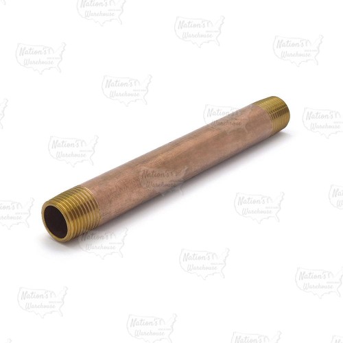 1/2" x 8" Brass Pipe Nipple