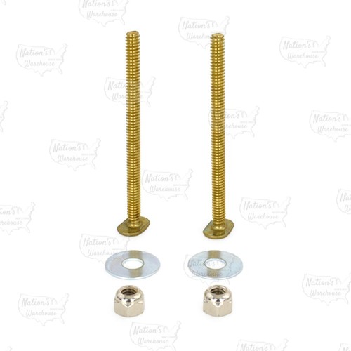 1/4" x 3-1/2" long Solid Brass Closet Bolts Kit