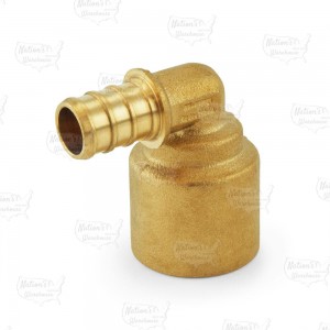 1/2" PEX x 3/4" Copper Pipe Elbow (Lead-Free)