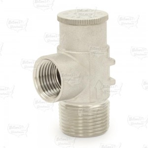 3/4" MPT, 304 St. Steel Pressure Relief Valve 75 psi (Lead-Free)..