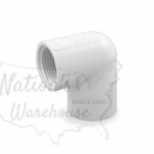 3/4" Barbed Insert x 3/4" Female NPT 90° PVC Elbow, Sch 40, Gray