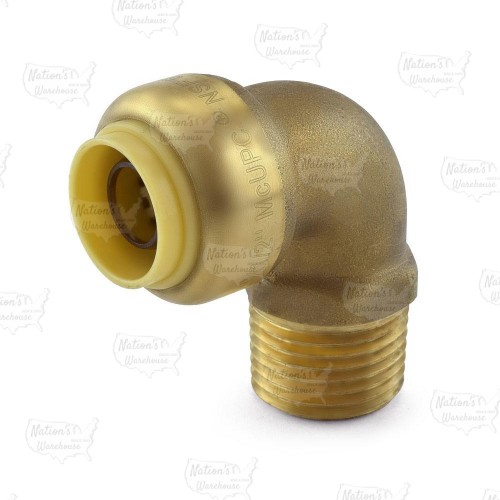 1/2" Push To Connect x 1/2" MNPT Elbow, Lead-Free