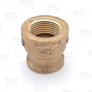 3/4" x 1/2" FPT Brass Coupling, Lead-Free