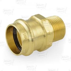 1" Press x 3/4" Male Threaded Adapter, Lead-Free Brass