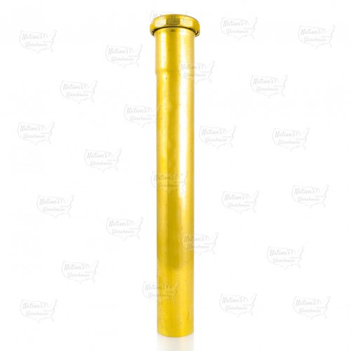 1-1/2" x 12", 17GA, Slip Joint Extension (Tailpiece), Rough Brass, w/ Solid Brass Slip Nut