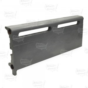 2ft Cast Iron Baseboard Radiator (Left Section), Floor Standing, 10" H x 2-1/2" D x 24" W..