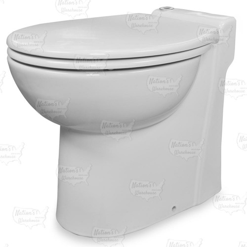 SaniCOMPACT Self-Contained Floor-Standing Toilet w/ Built-In Macerator & Soft-Close Toilet Seat