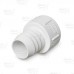 1-1/4" Barbed Insert x 1-1/4" Socket PVC Adapter, Sch 40, White