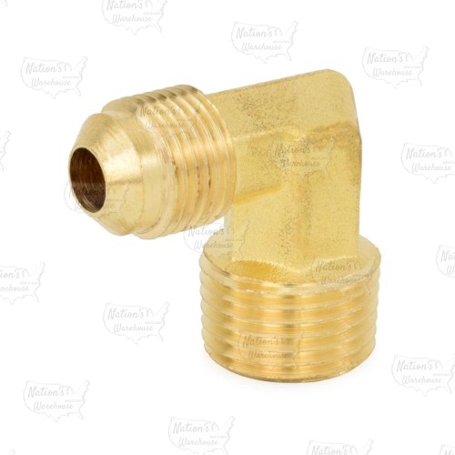 3/8" Flare x 1/2" MNPT Brass 90° Elbow