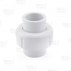 1/2" PVC (Sch. 40) Socket Union w/ Buna-N O-ring