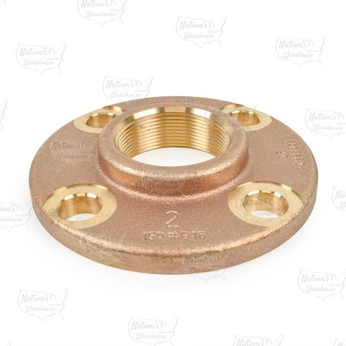 2" FPT Brass Floor Flange, Lead-Free