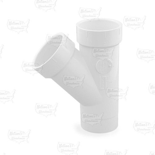 2" PVC DWV Street Wye (Spigot x Socket x Socket)