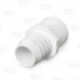 1-1/4" Barbed Insert x 1-1/4" Spigot PVC Adapter, Sch 40, White