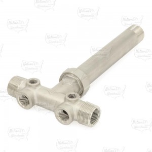 1" MPT x 10" Union 304 Stainless Steel Well Tank Tee