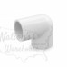 3/4" Barbed Insert x 3/4" Female NPT 90° PVC Elbow, Sch 40, Gray