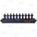 10-Port MiniBloc 1/2" PEX Crimp PolyAlloy Dual Manifold, (4) Hot & (6) Cold