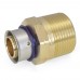 3/4" PEX Press x 1" Male Threaded Adapter, Lead-Free Bronze