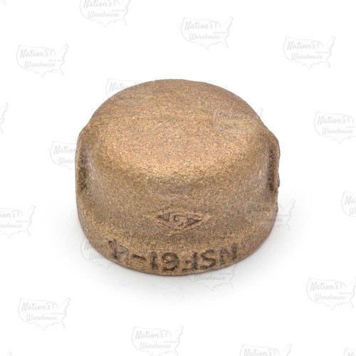 3/4" FPT Brass Cap, Lead-Free