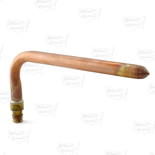 Copper Stub Out Elbow for 1/2" PEX-A Tubing (F1960), 8" x 4"