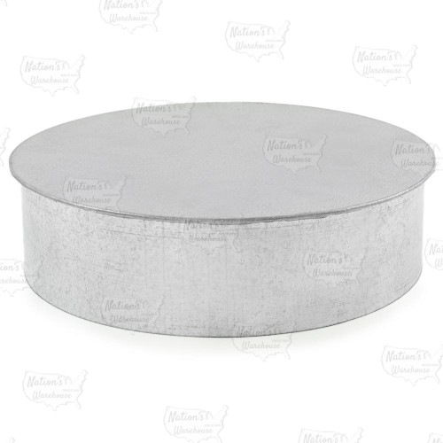 8" Galvanized Clean-Out Cap, 24 GA..