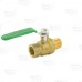 1/2" Male x 1/2" Female NPT Threaded Brass Ball Valve, Full Port, Lead-Free