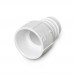 1-1/2" Barbed Insert x 1-1/2" Socket PVC Adapter, Sch 40, White