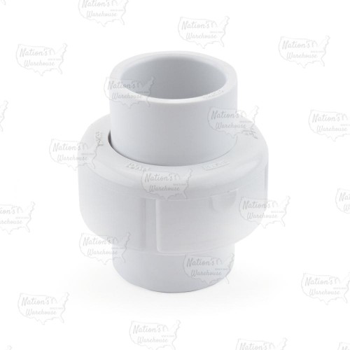 3/4" PVC (Sch. 40) Socket Union w/ Buna-N O-ring