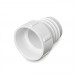 2" Barbed Insert x 2" Socket PVC Adapter, Sch 40, White