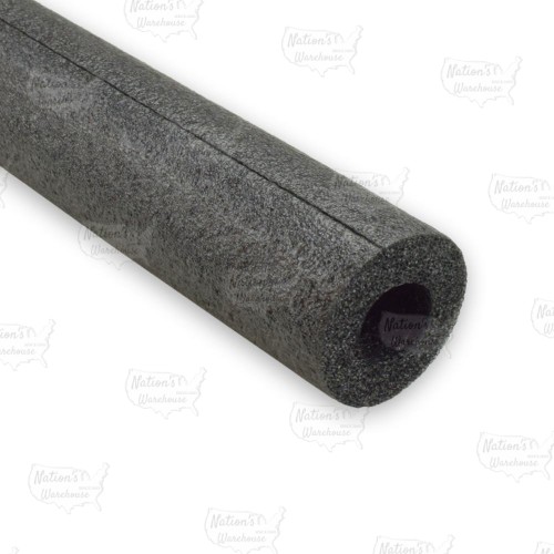 (Box of 31) 1-1/8" ID x 1/2" Wall Semi-Slit Pipe Insulation, 6ft (186ft total)..