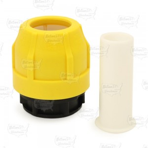 1" Compression Cap for SDR-11 Yellow PE Gas Pipe