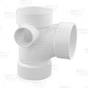 4" PVC DWV Sanitary Tee w/ 2" Left Side Inlet