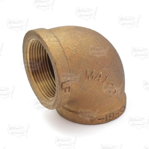 1-1/2" FPT Brass 90° Elbow, Lead-Free