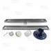 26" long, StreamLine Stainless Steel Linear Shower Pan Drain w/ Tile-in Strainer, 2" PVC Hub