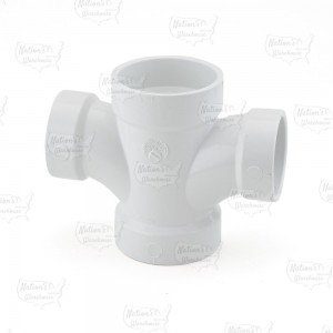 2" x 1-1/2" PVC DWV Double Sanitary Tee