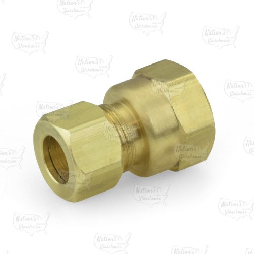 3/8" OD No Tube Stop x 3/8" FIP Threaded Compression Adapter, Lead-Free