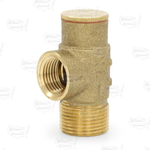 3/4'' Pressure Relief Valve, MNPT 3/4'' x FNPT 1/2'', set at 75, LF