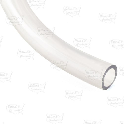 5/8" ID x 3/4" OD Clear Vinyl (PVC) Tubing, 100Ft Coil, FDA Approved