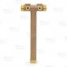 1-1/4" MPT x 13" Solid Brass Well Tank Tee (Lead-Free)