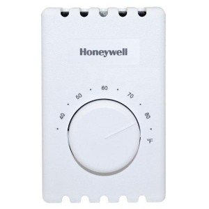 Honeywell T410A1013 T410 Series Non Programmable Heat Only Thermostat, Settable 40 F to 80 F