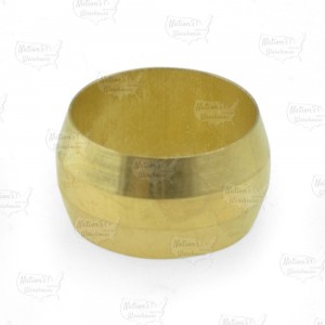 1/2" OD Brass Compression Sleeve Lead-Free